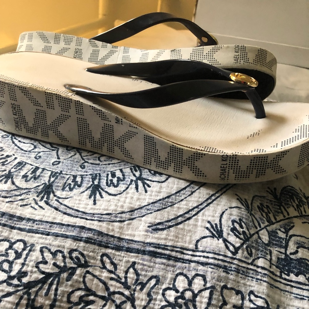 Mk Michael Kors Stacked Flip Flops - image 1